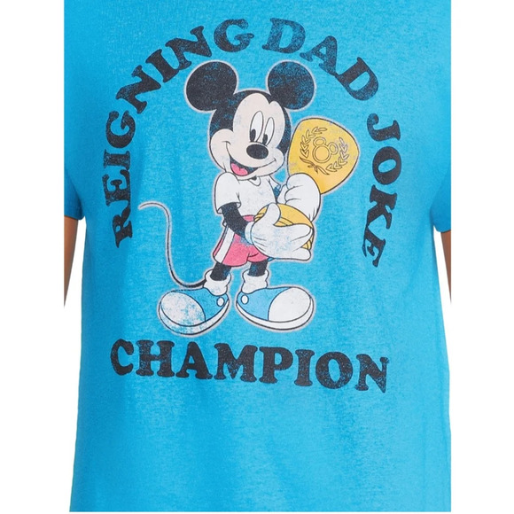 Disney Men's Size S (34-36) Mickey Mouse "Reigning Dad Joke Champion" - Picture 3 of 4
